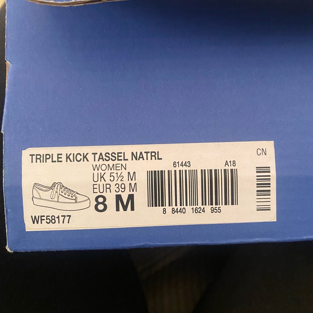 KEDs sneakers ; very light tan; looks like offs white ; size 8M